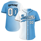 Custom White Blue Gradient Fashion Personalized Authentic Baseball Jersey BSBJ01-D0a7aaa